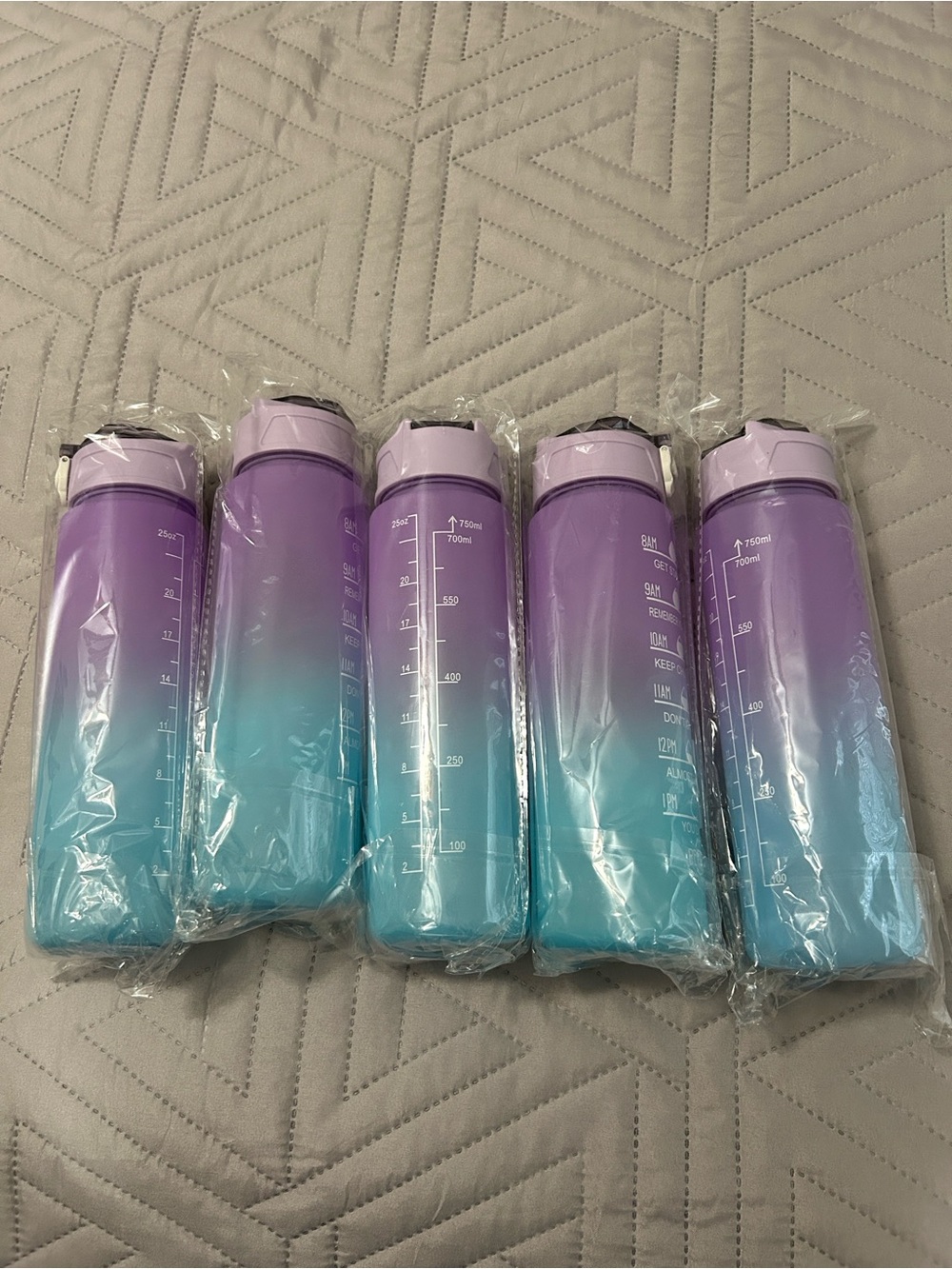 💕5/$15 Inspirational Water Jug, , NEW in purple/blue set of 5